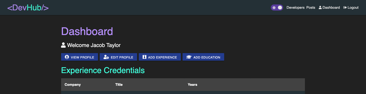 DevHub app image